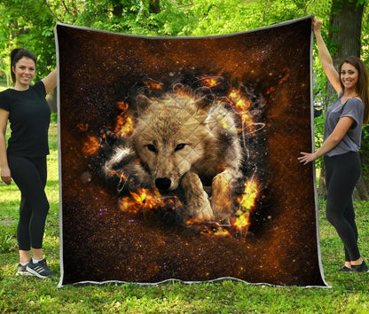 Wolf 3D All Over Printed Blanket