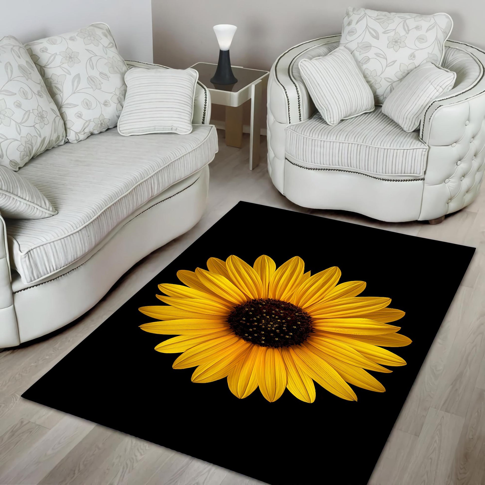 Sunflower In The Night Rug DQB07272001-TQH-Rug-TQH-S (3'x5')-Vibe Cosy™