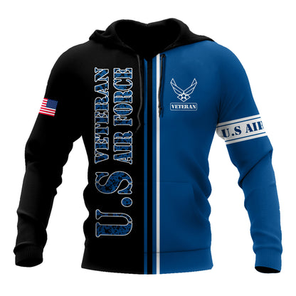 US Veteran Air Force 3D All Over Printed Unisex Shirts
