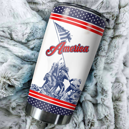 United States Veteran Steel Tumbler