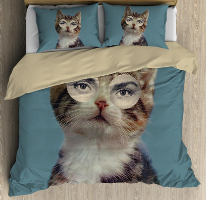 Funny Cat Bedding Set DQB07152005-TQH-BEDDING SETS-TQH-Twin-Vibe Cosy™