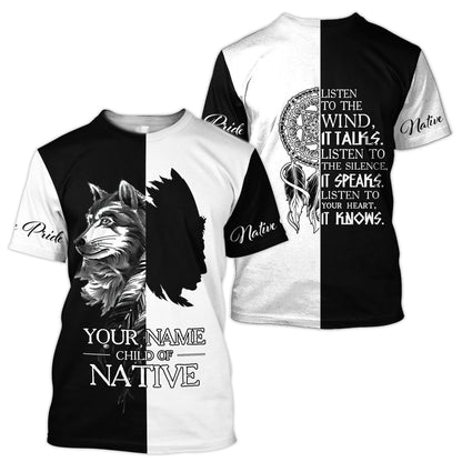 Customize Name Native America 3D All Over Printed Unisex Shirts
