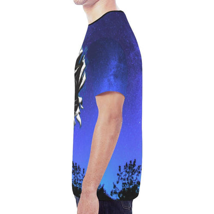 Viking T-shirt - Fenrir In The Sky A6-NEW ALL OVER PRINT T-SHIRTS-HP Arts-XS-Men-Blue-Vibe Cosy™