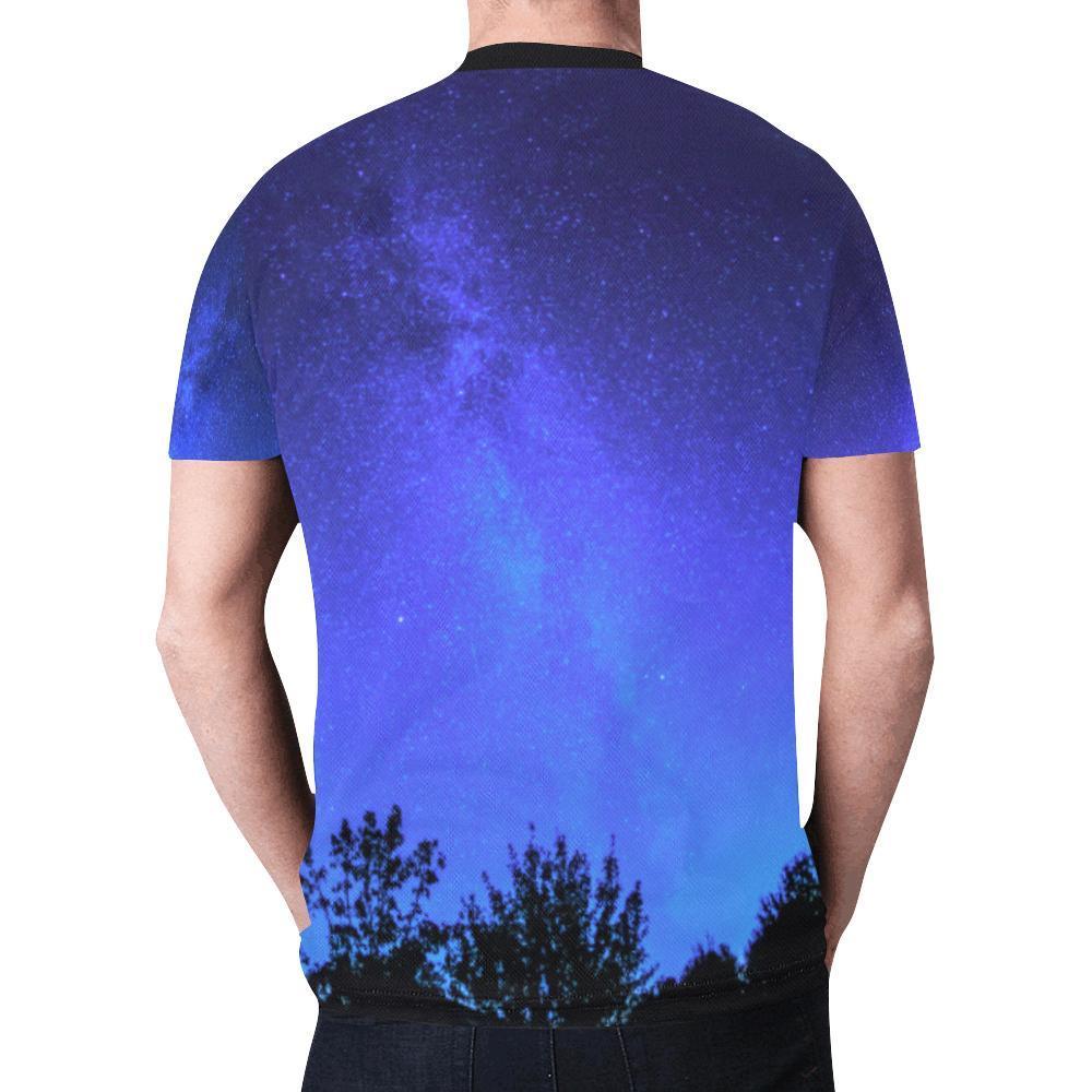 Viking T-shirt - Fenrir In The Sky A6-NEW ALL OVER PRINT T-SHIRTS-HP Arts-XS-Men-Blue-Vibe Cosy™