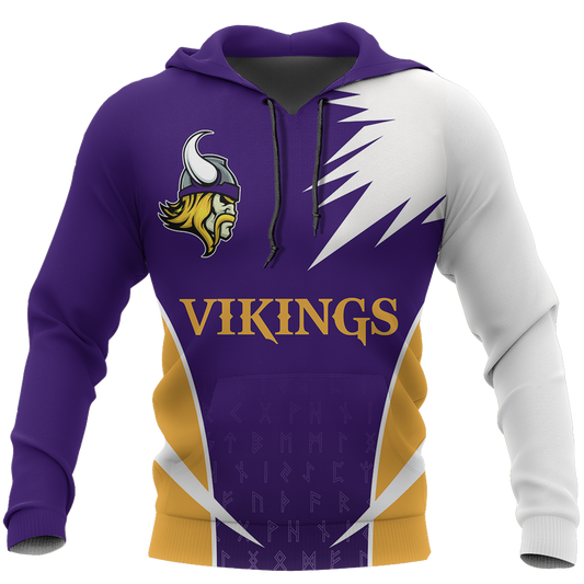 Vikings Active Hoodie-ALL OVER PRINT HOODIES-HP Arts-Hoodie-S-Vibe Cosy™