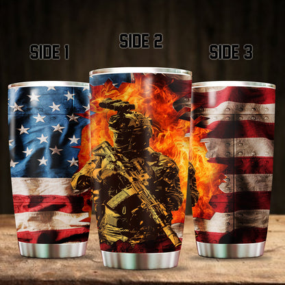 United States Veteran Steel Tumbler