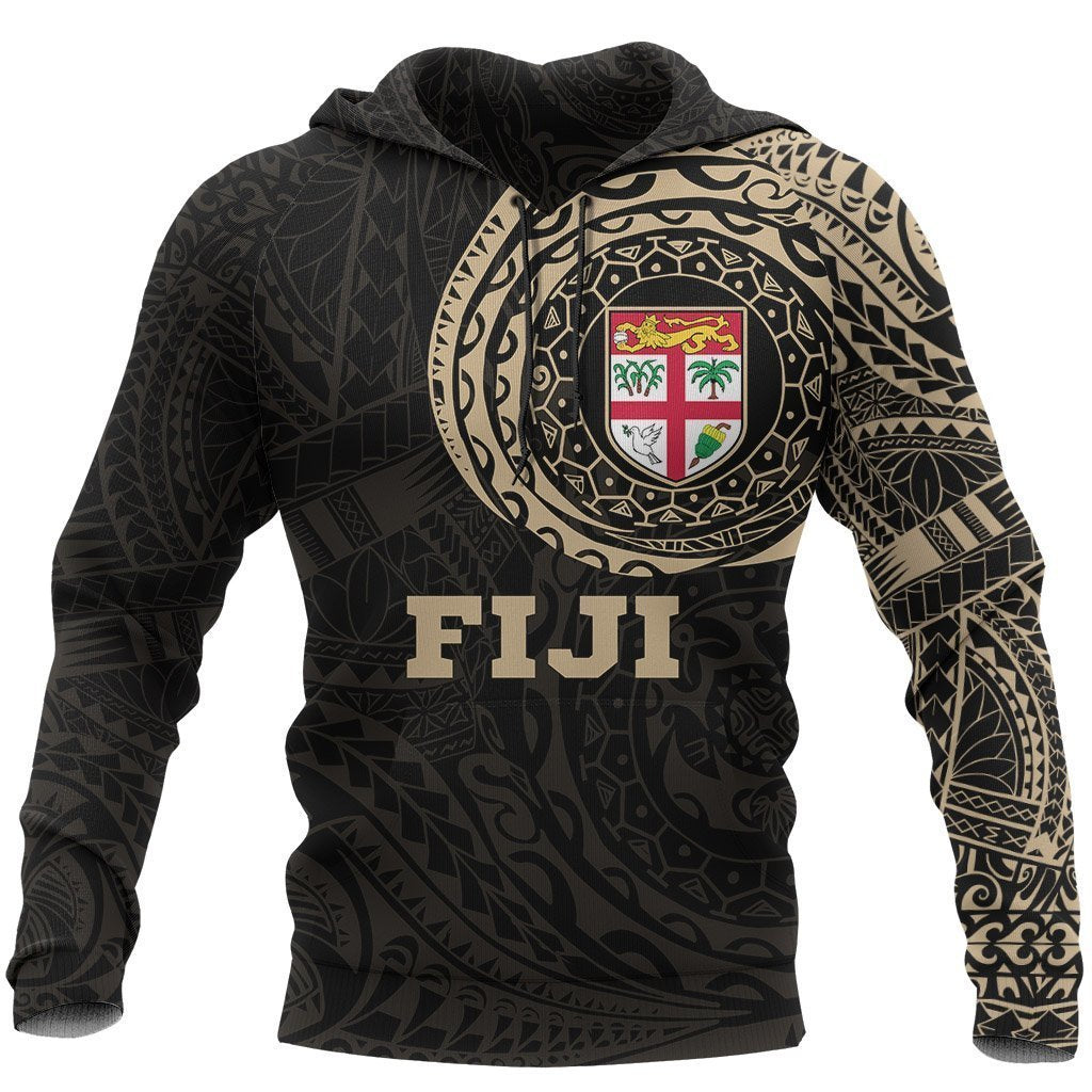 Fiji in My Heart Polynesian Tattoo Style Hoodie A-Apparel-Khanh Arts-Hoodie-S-Vibe Cosy™