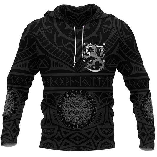Finland Vikings Tattoo Hoodie-ALL OVER PRINT HOODIES-HP Arts-Hoodie-S-Vibe Cosy™