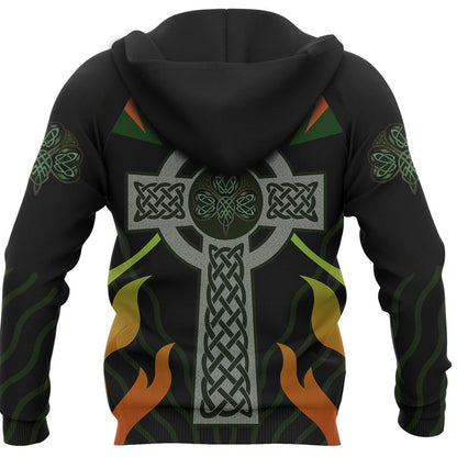 Irish Celtic Cross Shamrock 3D All Over Printed Shirts For Men and Women TT0129-Apparel-TT-Hoodie-S-Vibe Cosy™