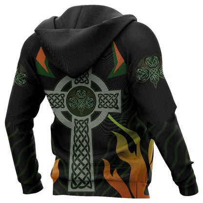 Irish Celtic Cross Shamrock 3D All Over Printed Shirts For Men and Women TT0129-Apparel-TT-Hoodie-S-Vibe Cosy™