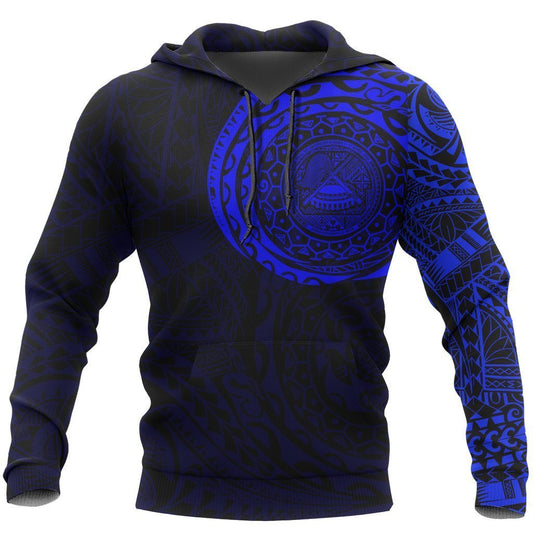 American Samoa In My Heart Polynesian Hoodie Blue PL-Apparel-PL8386-Hoodie-S-Vibe Cosy™