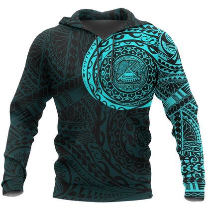 American Samoa In My Heart Polynesian Hoodie Blue PL-Apparel-PL8386-Hoodie-S-Vibe Cosy™