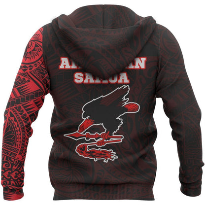 American Samoa In My Heart Polynesian Hoodie Red PL-Apparel-PL8386-Zipped Hoodie-S-Vibe Cosy™