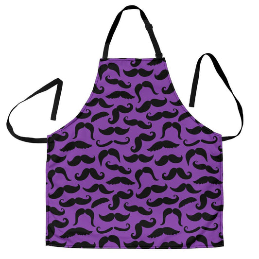 Mustache Purple Apron-Amaze Style™-Mustache Purple Apron-Vibe Cosy™