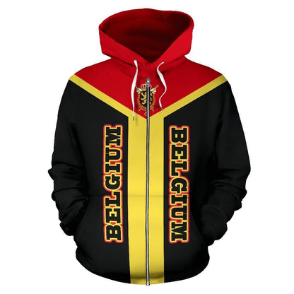Belgium is My Homeland Pullover Hoodie A7-Apparel-HD09-Zip Hoodie-S-Vibe Cosy™