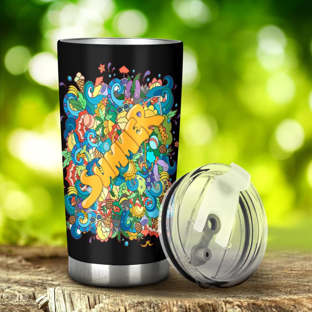 Summer - Nero -Amaze Style™-Tumbler - Summer - Nero -20oz Large-Vibe Cosy™