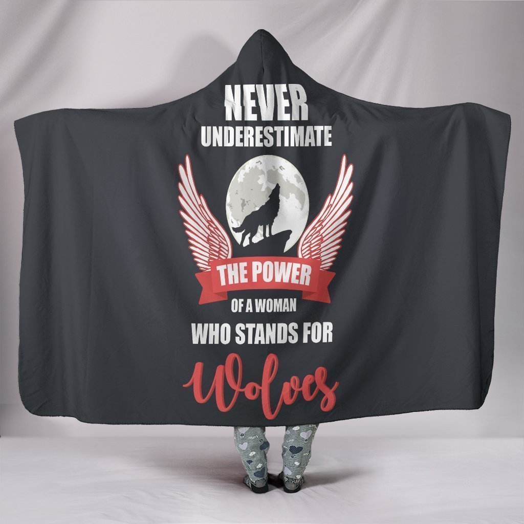 Custom Hoodie Blanket - Wolf Life-6teenth World™-Hooded Blanket-Youth 60"x45"-Vibe Cosy™