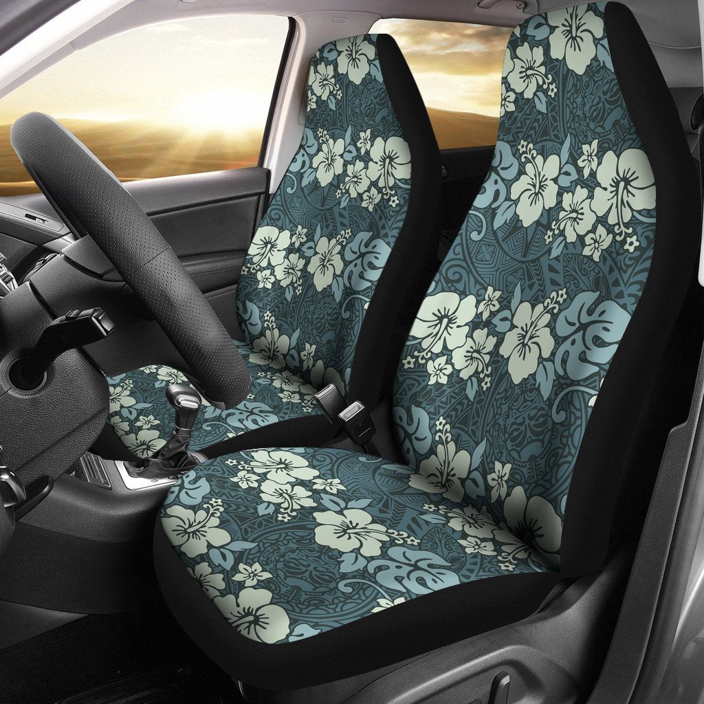Hawaii Hibiscus Pattern Car Seat Covers 07 - AH - TH3-CAR SEAT COVERS-Alohawaii-Car Seat Covers-Universal Fit-White-Vibe Cosy™