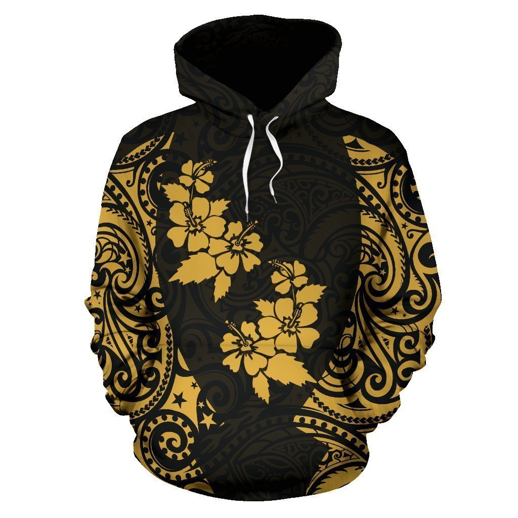 Hawaii Hoodie Polynesian Hibiscus - AH - TH2-ALL OVER PRINT HOODIES (P)-Phaethon-Hoodie-S-Vibe Cosy™