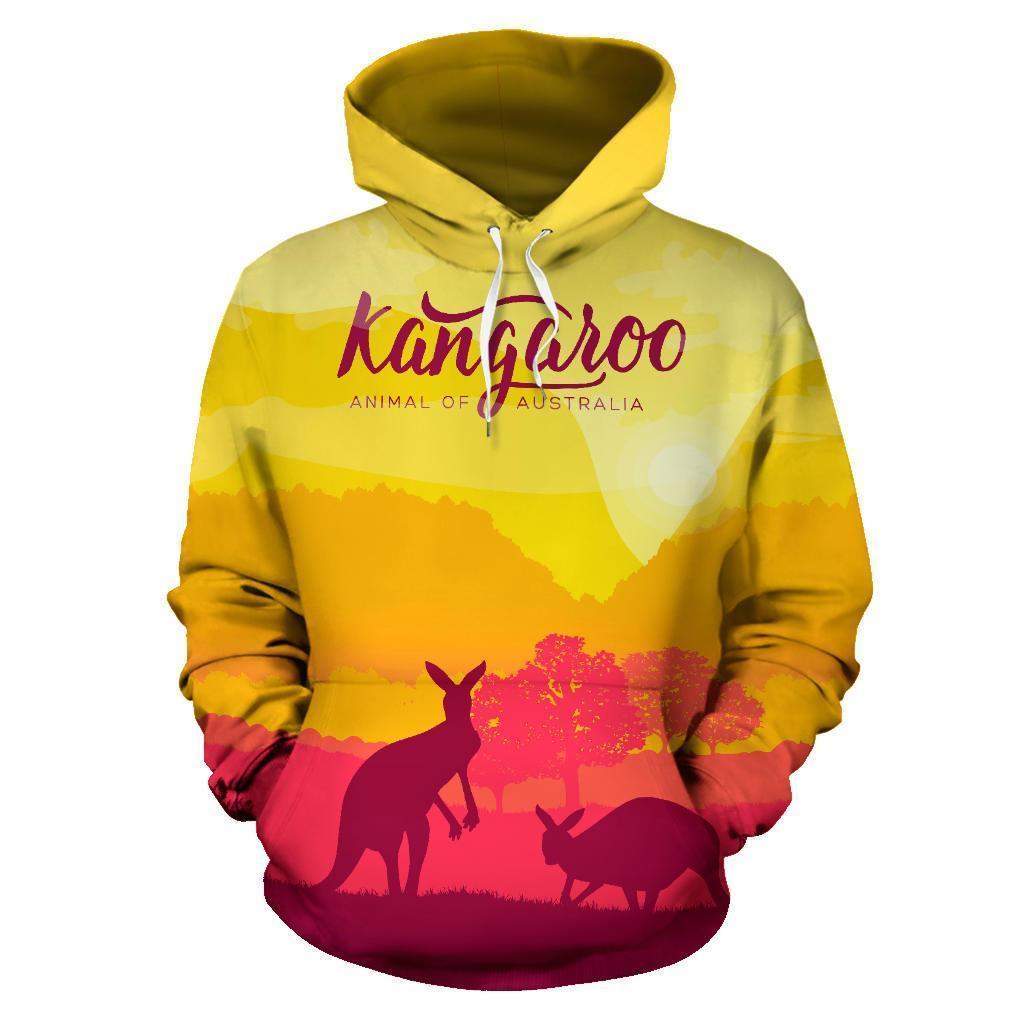 Kangaroo Animal Of Australia All Over Print Hoodie - NNK1428-Apparel-NNK-Hoodie-S-Vibe Cosy™