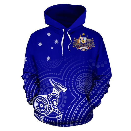 Australia Kangaroo Aboriginal Hoodie -NNK1483-Apparel-PL8386-Hoodie-S-Vibe Cosy™