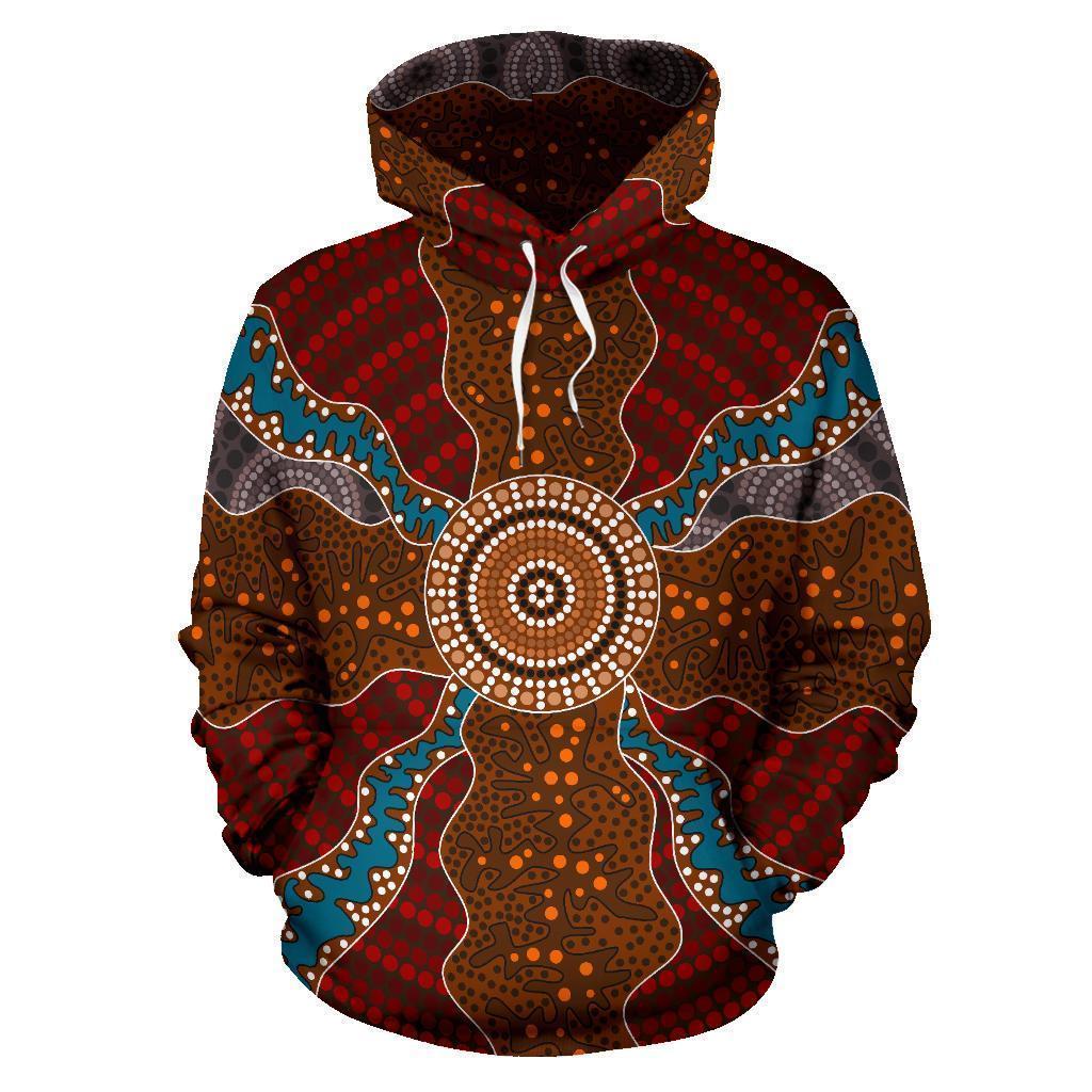 Australia All Over Hoodie Australia Pattern- NNK1476-Apparel-PL8386-Hoodie-S-Vibe Cosy™