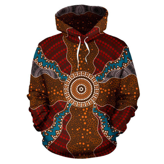 Australia All Over Hoodie Australia Pattern- NNK1476-Apparel-PL8386-Hoodie-S-Vibe Cosy™