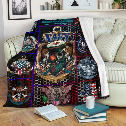 US Navy 3D All Over Printed Blanket