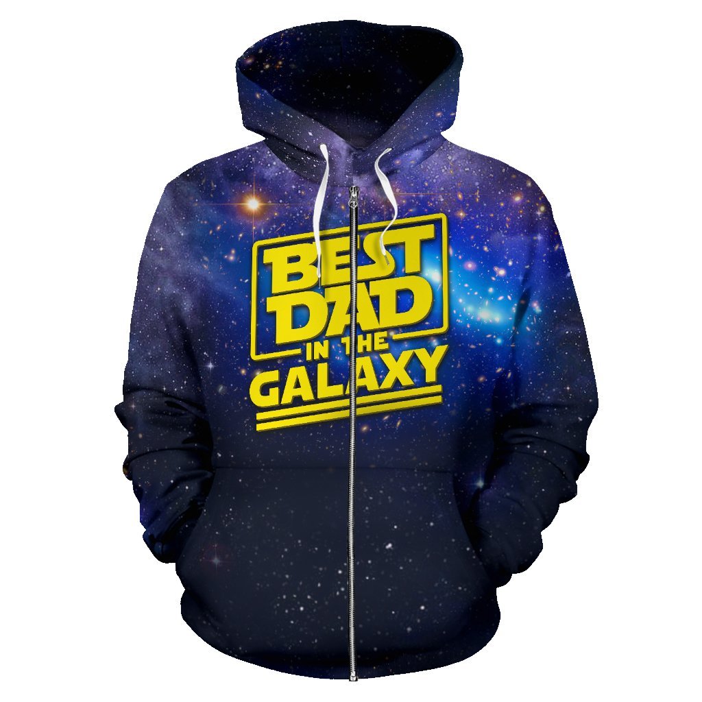 Father's Day for the Best father in galaxy 3D All Over Printed Shirts For Men and Women TT090301-Apparel-TT-Zipped Hoodie-S-Vibe Cosy™
