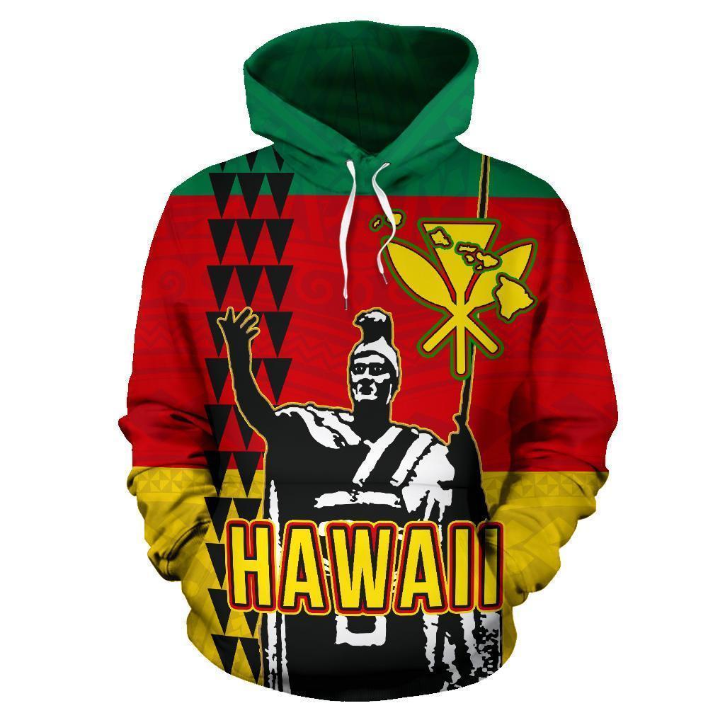 Hawaii King Kamehameha Polynesian Hoodie - AH - J1-Apparel-Phaethon-Hoodie-S-Vibe Cosy™