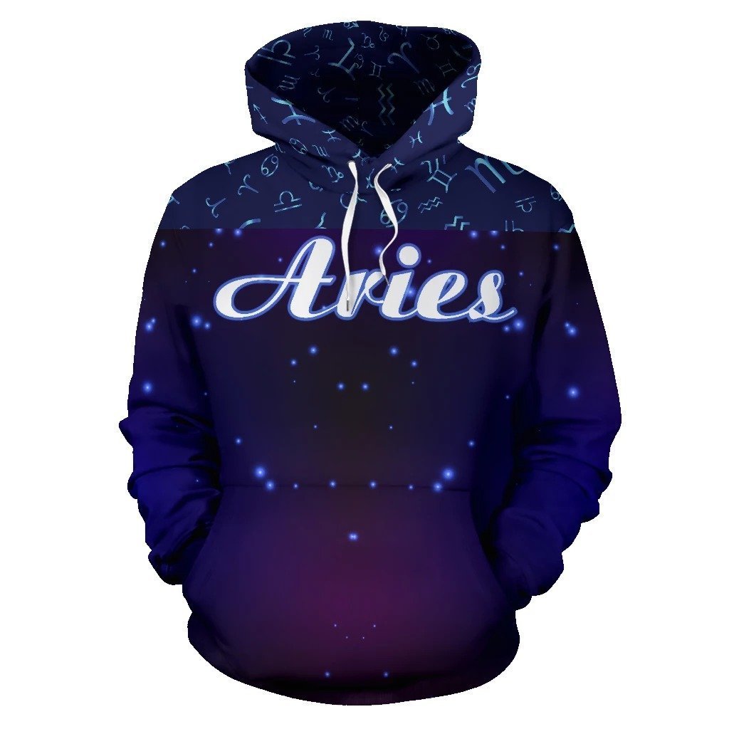 Aries Zodiac All Over Hoodie NTH140842-Apparel-NTH-Hoodie-S-Vibe Cosy™