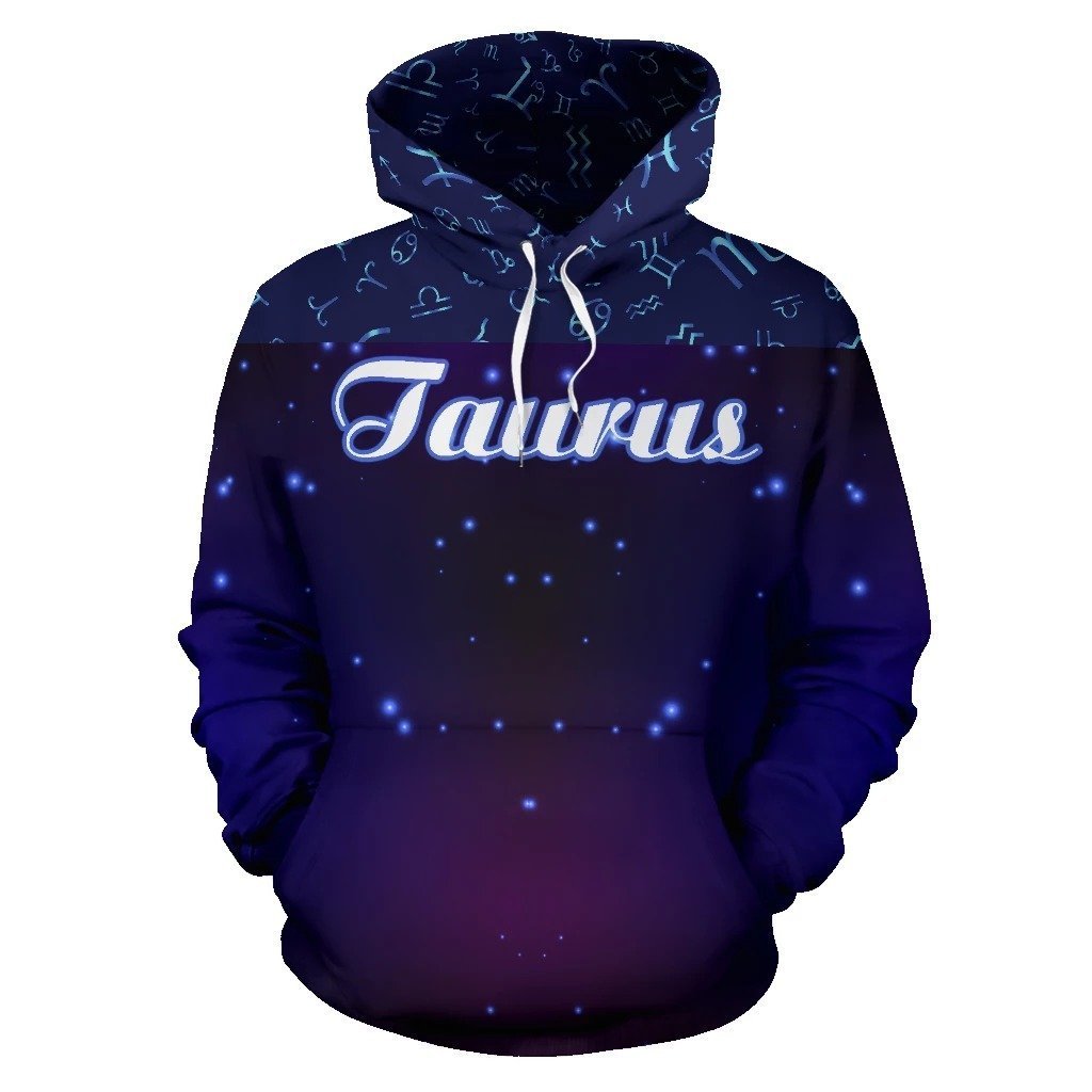 Taurus Zodiac All Over Hoodie NTH140832-Apparel-NTH-Hoodie-S-Vibe Cosy™
