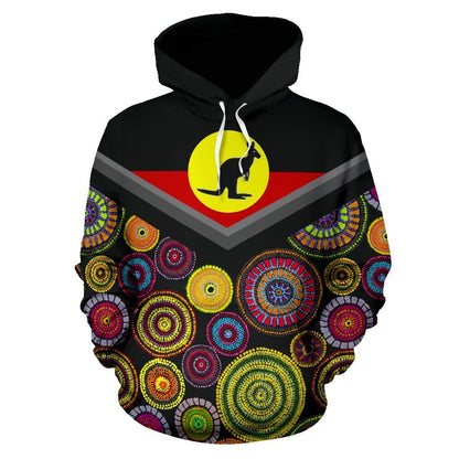 Australia Koori Kangaroo All Over Print Hoodies-Apparel-MP-Hoodie-S-Vibe Cosy™