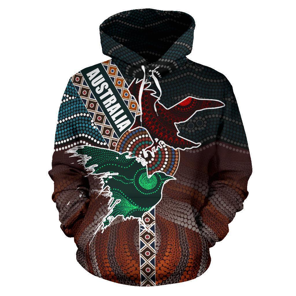 Australia Aboriginal Crow Hoodie NNK1442-Apparel-PL8386-Hoodie-S-Vibe Cosy™