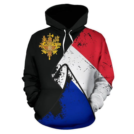 France Special Grunge Flag Hoodie NNK 1306-Apparel-NNK-Hoodie-S-Vibe Cosy™