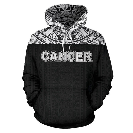 Cancer Zodiac - Poly All Over Hoodie Black Version NTH140849-Apparel-NTH-Hoodie-S-Vibe Cosy™