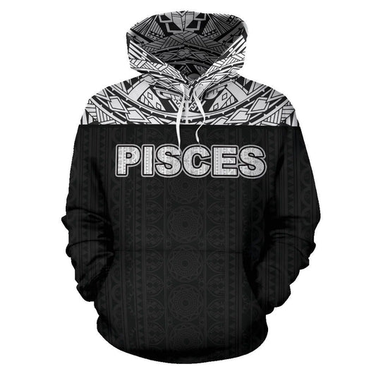 Aquarius Zodiac- Poly All Over Hoodie Red Version NTH140853-Apparel-NTH-Hoodie-S-Vibe Cosy™