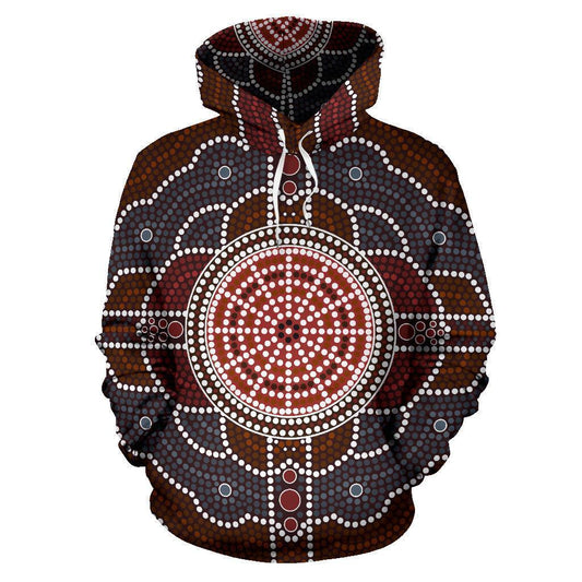 Australia All Over Hoodie Australia Pattern- NNK1479-Apparel-PL8386-Hoodie-S-Vibe Cosy™