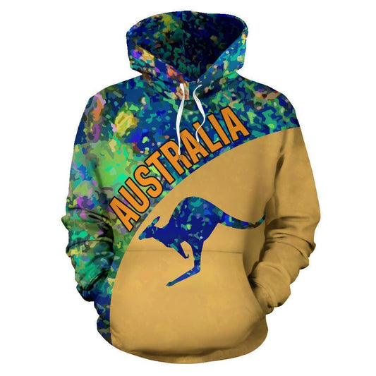 Australia Kangaroo Hoodie Opal - NNK1422-Apparel-NNK-Hoodie-S-Vibe Cosy™