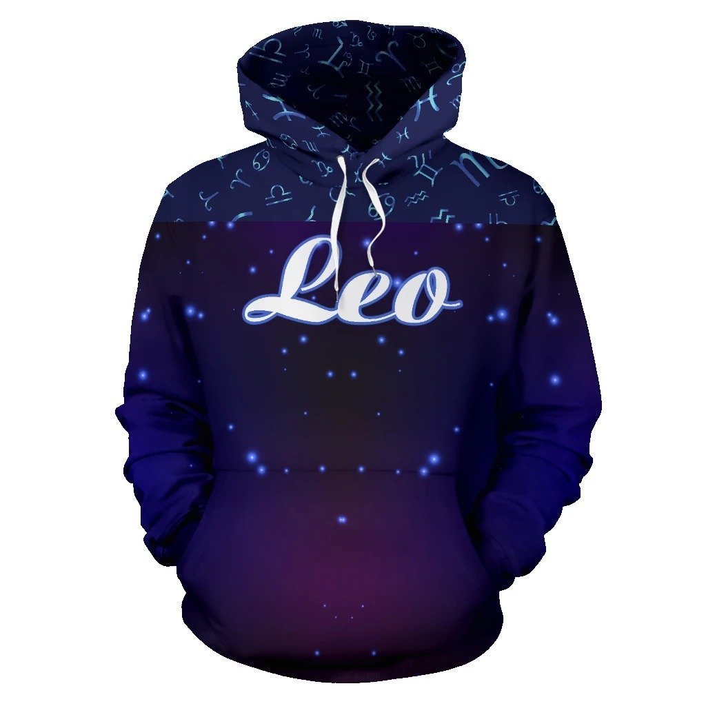 Leo Zodiac All Over Hoodie NTH140855-Apparel-NTH-Hoodie-S-Vibe Cosy™