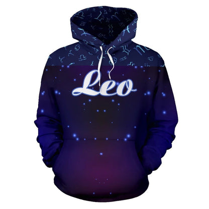Leo Zodiac All Over Hoodie NTH140855-Apparel-NTH-Hoodie-S-Vibe Cosy™
