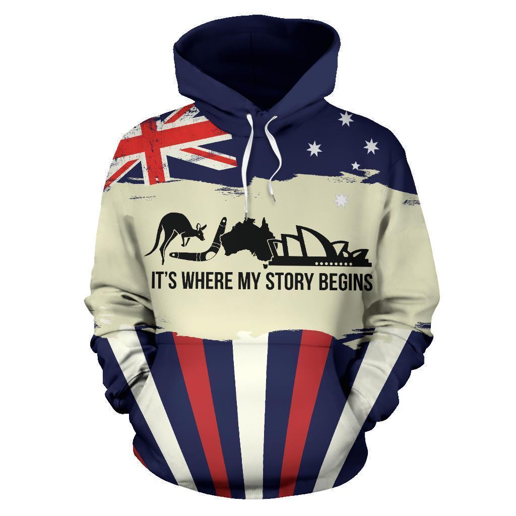 Hoodie Australia Where My Story Begins Navy - NNK1434-Apparel-NNK-Hoodie-S-Vibe Cosy™