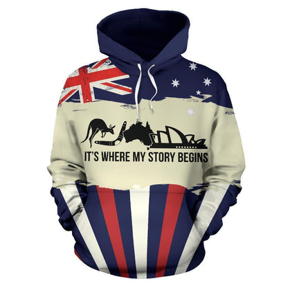 Hoodie Australia Where My Story Begins Navy - NNK1434-Apparel-NNK-Hoodie-S-Vibe Cosy™