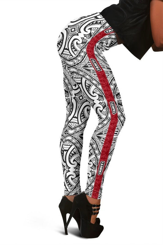 Tahiti Polynesian Women's Leggings - BN09-Apparel-Khanh Arts-Legging-S-Vibe Cosy™