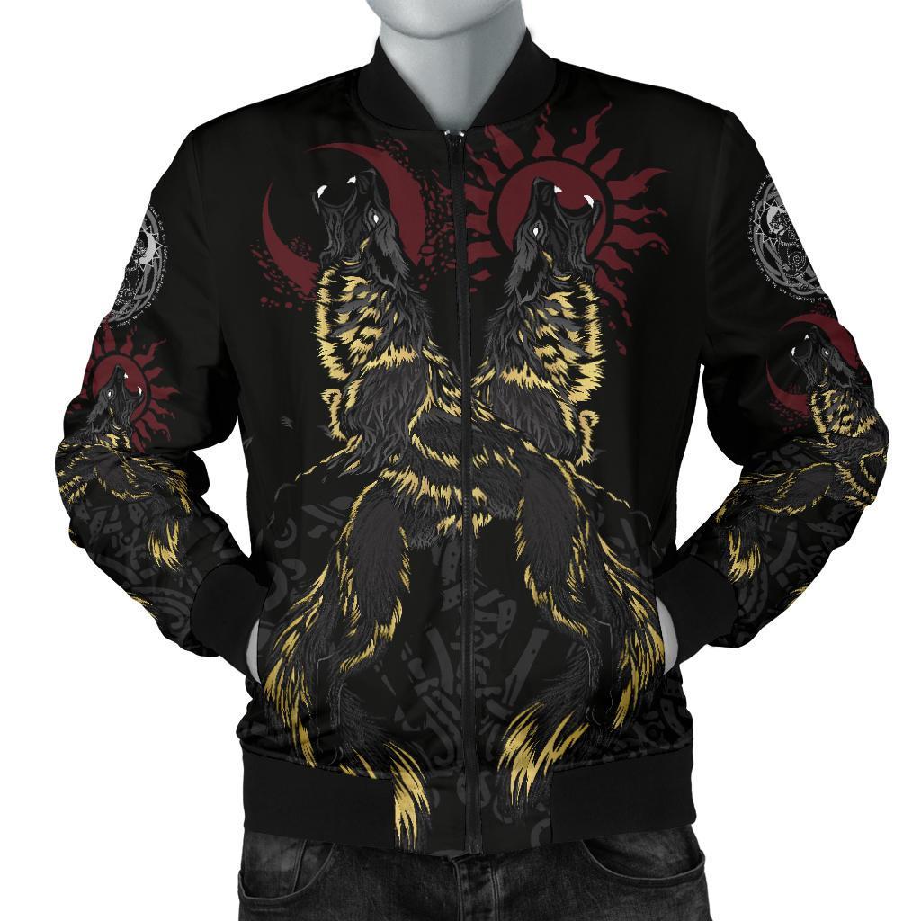 Vikings - The Wolves Skoll and Hati-Apparel-HP Arts-Hoodie-S-Vibe Cosy™