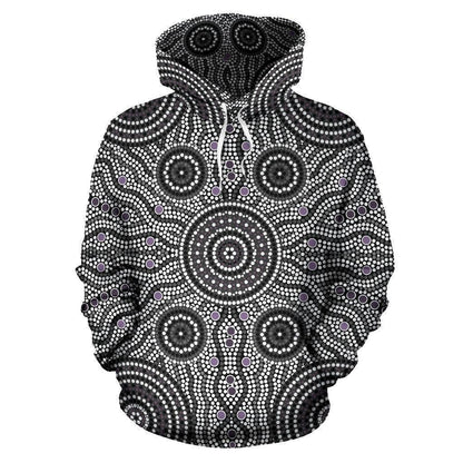 Australia All Over Hoodie Australia Pattern- NNK1478-Apparel-PL8386-Hoodie-S-Vibe Cosy™