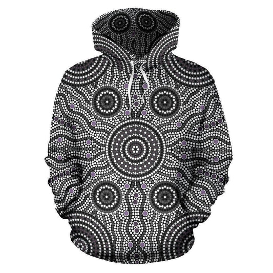 Australia All Over Hoodie Australia Pattern- NNK1478-Apparel-PL8386-Hoodie-S-Vibe Cosy™