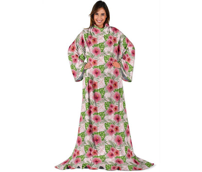 roses sleeve blanket-Amaze Style™-Sleeve Blanket - roses sleeve blanket-Adult 69"X53"-Vibe Cosy™