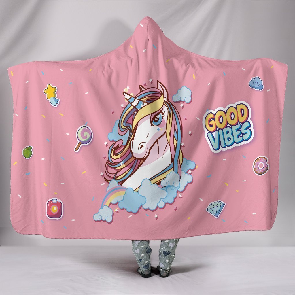 Custom Hoodie Blanket - I'm a Unicorn-6teenth World™-Hooded Blanket-Youth 60"x45"-Vibe Cosy™