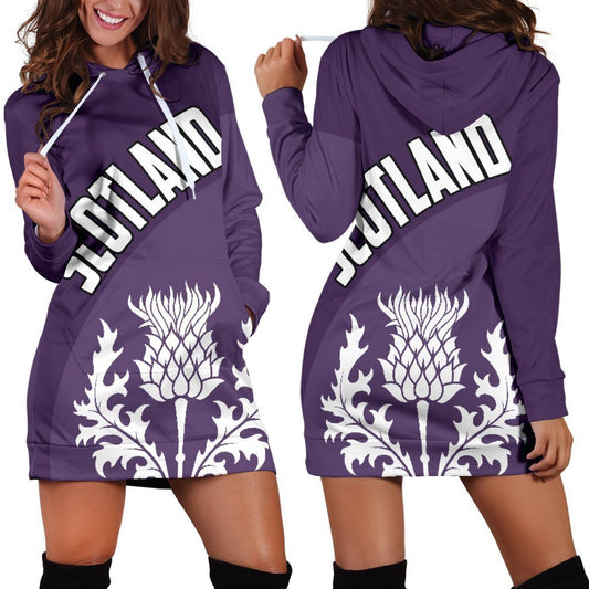 Scotland Hoodie Dress Wave Purple-Apparel-HD09-Hoodie Dress-S-Vibe Cosy™